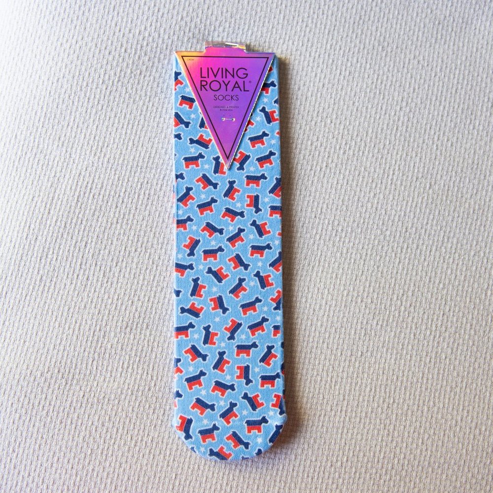 Democrat Donkey Socks, NWT